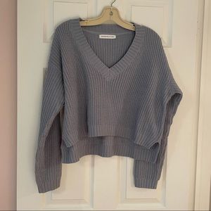 Cropped Blue Knit Sweater from M Boutique